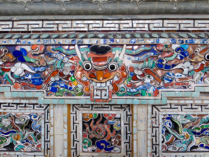 Porcelain tile detail on Khai Dinh