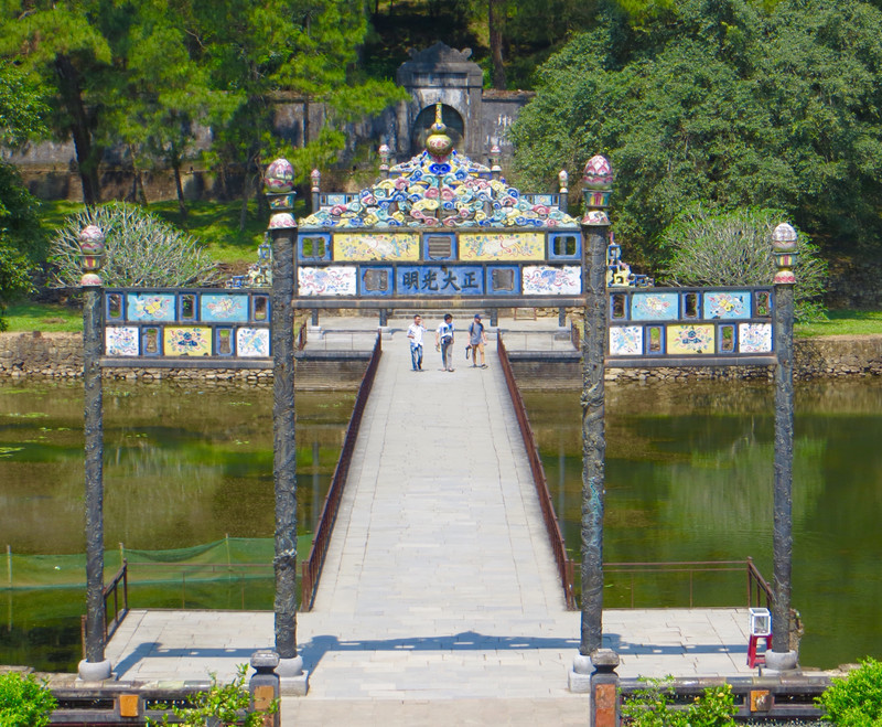 One of the many porcelain decorated gates at the Tomb of Minh Manh 