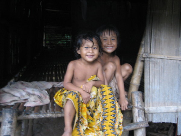 Local island kids, near Kampong Cham