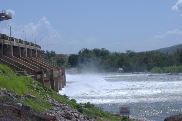 A small dam we drove over!