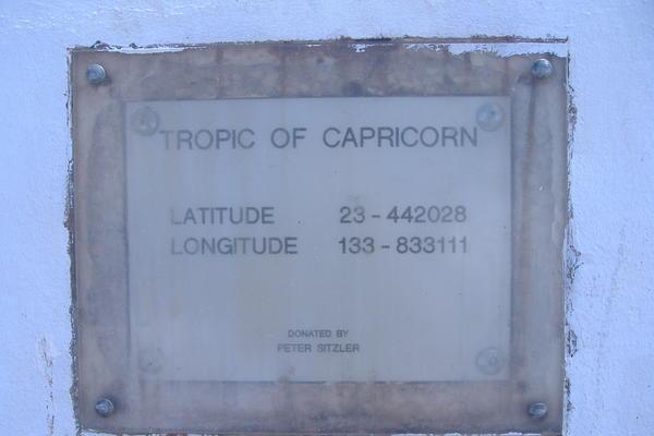 Passing the tropic of capricorn