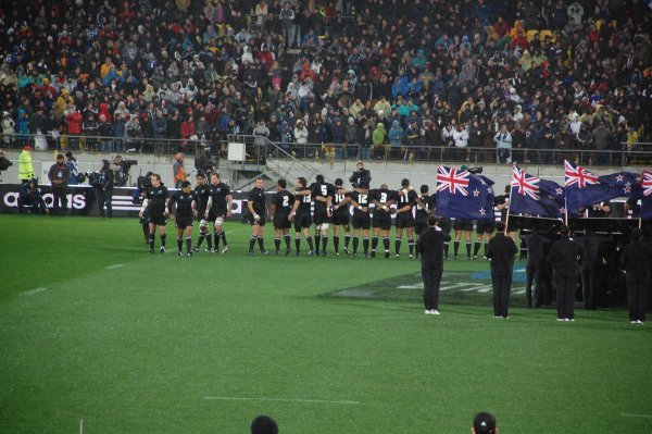 Line up for anthems