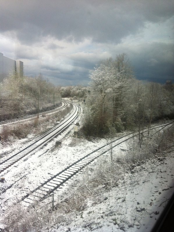 Snow entering Munich