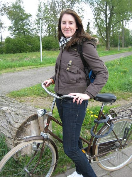 Karina in all her biking glory