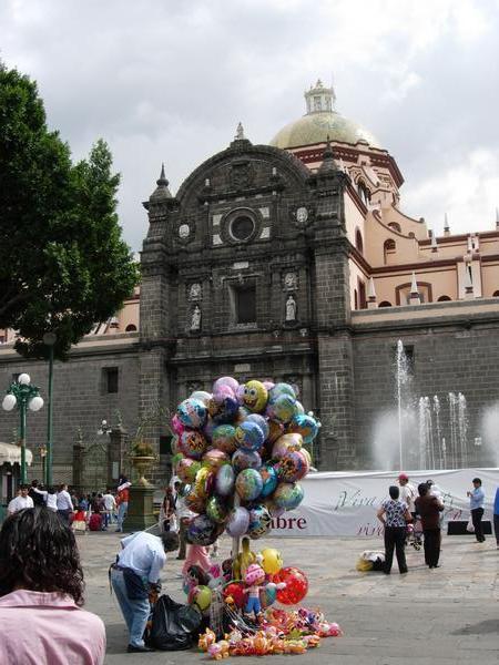 the cathedral in Puebla