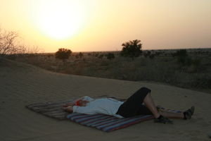 Glyn Crashing Out In The Desert