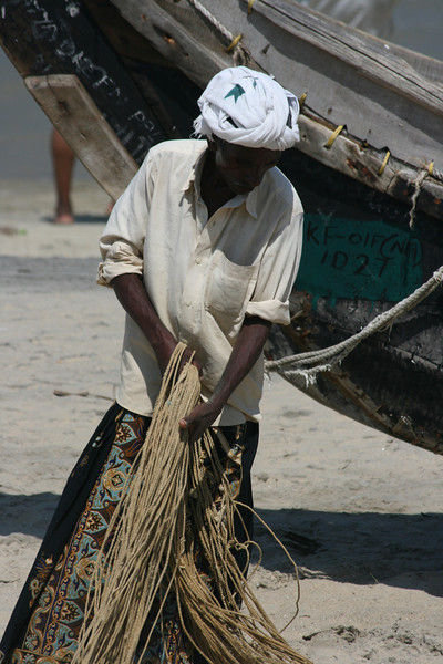 Fisherman on Kovalam Beach