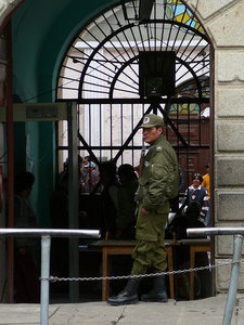 Guard At Side Entrance