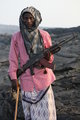 Afar Soldier Standing On Lava