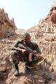 Ethiopian Soldier On Salt Mountains