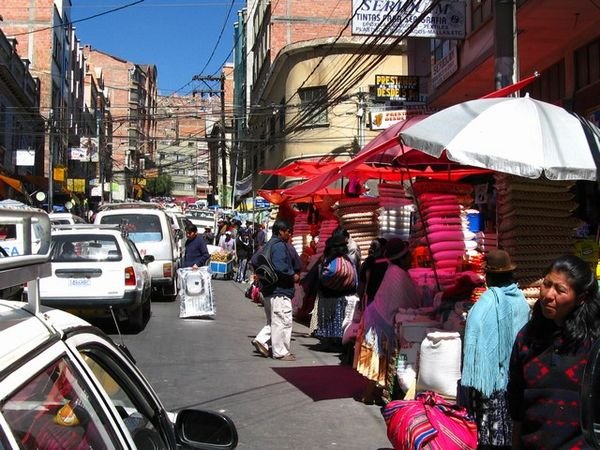 a busy market street