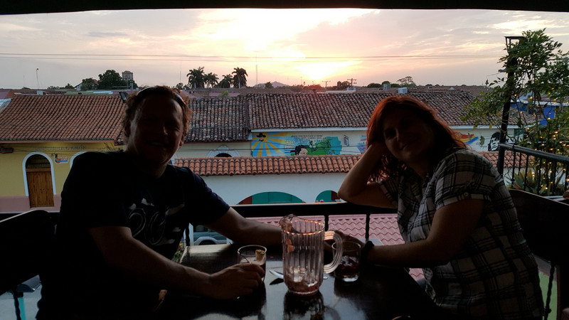 Sunset on the patio of Bar El Mirador