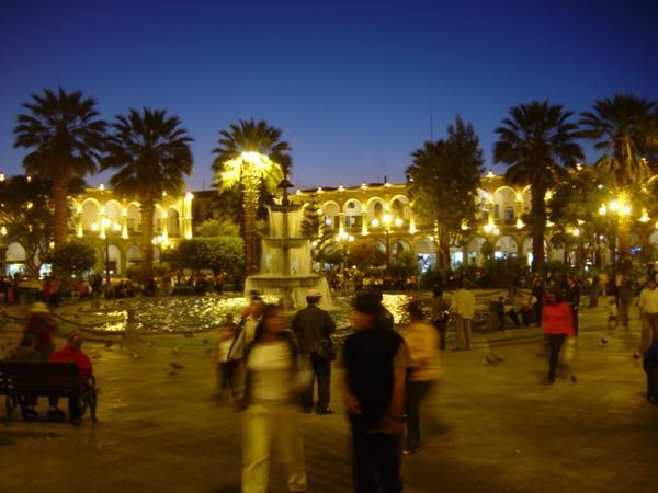 Twilight over Plaza de Armas