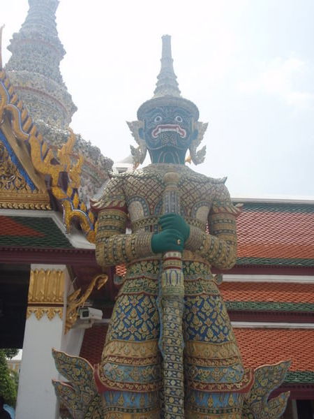 Angry statue at the Grand Palace