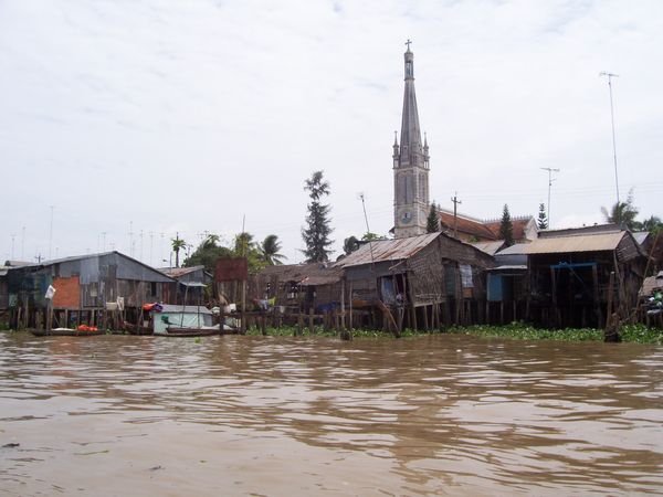Mekong delta - Houses on stilts
