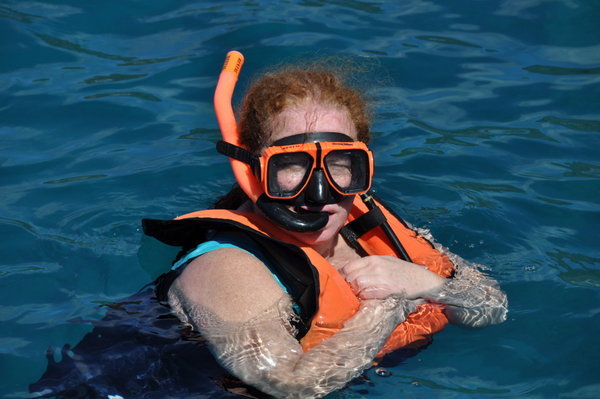 Lookin' good in that snorkel mask..