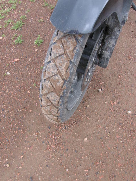 Treads Filled with Mud