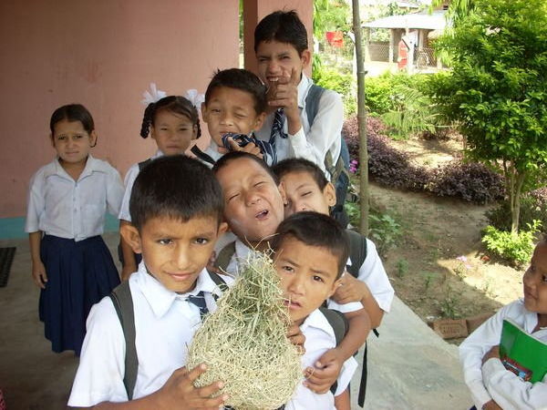 children at orphanage