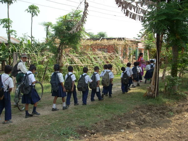 Off they march to school