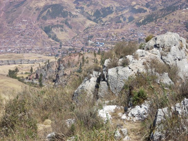 View of Cusco from the mountains
