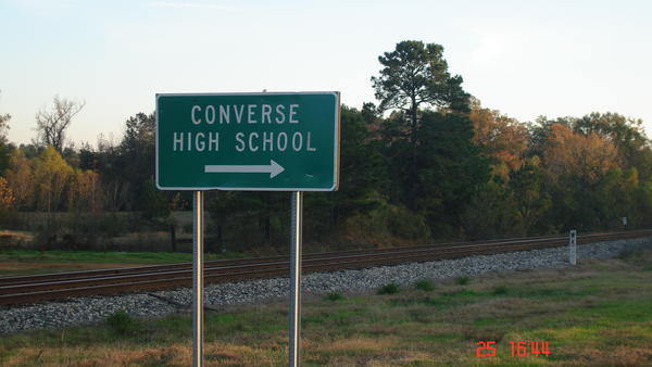 Converse High School Road Sign