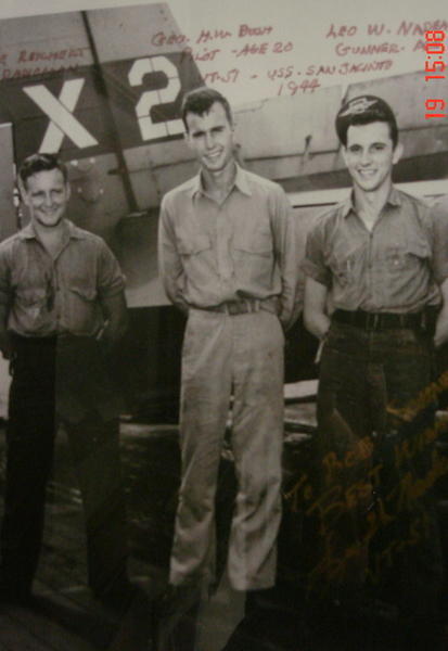 Bush with his flying crew during WWII