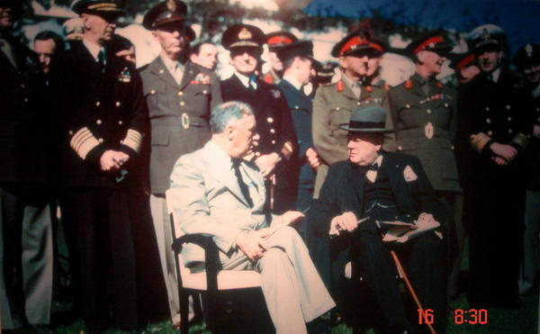 FDR with Winston Churchill at Yalta