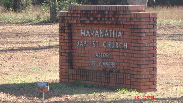 Maranatha Baptist church Sign