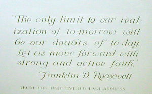 Roosevelt's last message