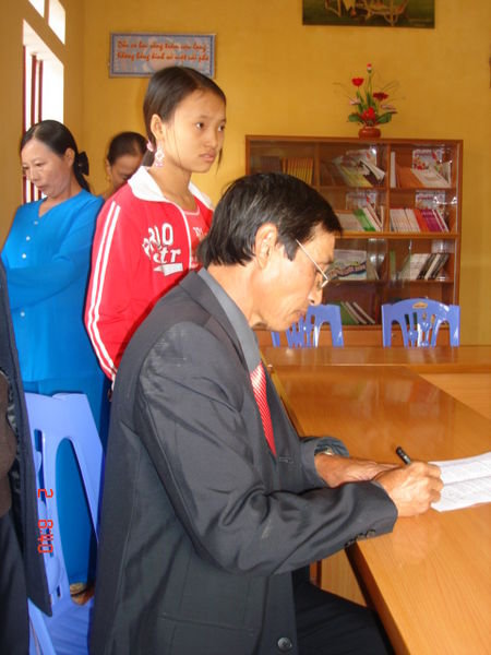 The Village Leader signs the final contract Requirements