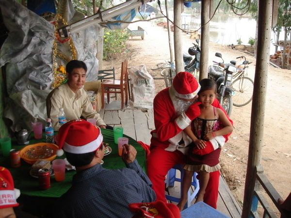 Santa and kids