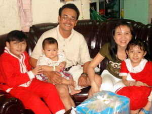 Trang's brother Dat and family