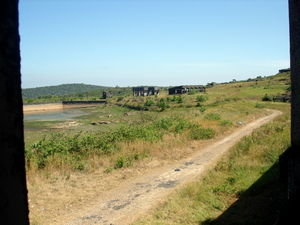 The dam, its lake, for water supply