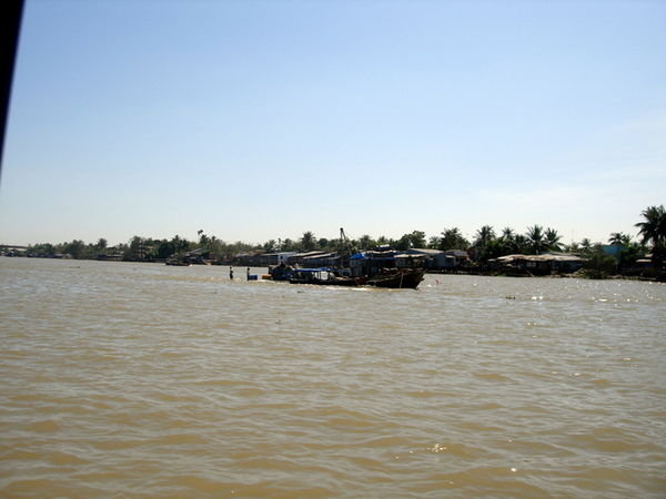 On the way to Saigon by boat