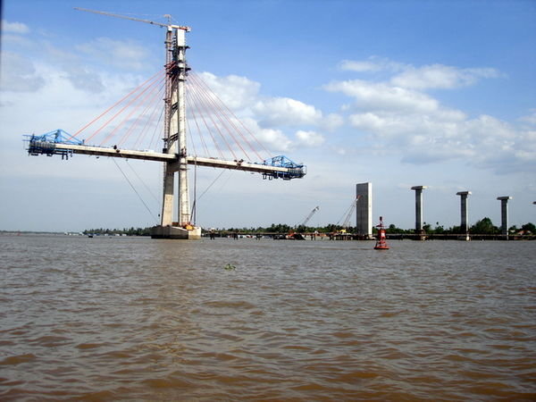 Bridge being constructed