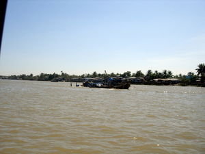 On the way to Saigon by boat