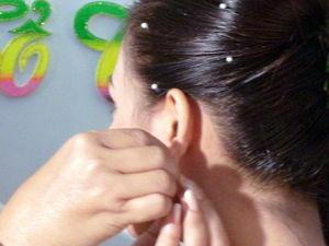 The earrings