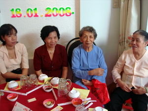 Trang's Grandmother in blue