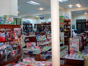 Busy bookstore