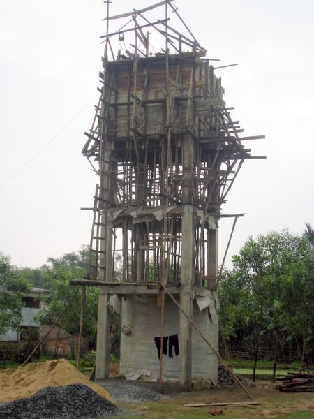 Water tower under construction