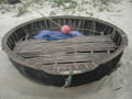A fisherman's bamboo boat