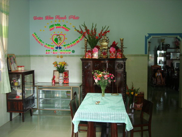 The dinning room of the house