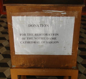 Donation box for restoration