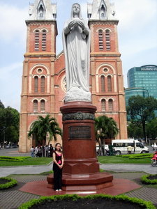 Trang with Mother Mary Statue
