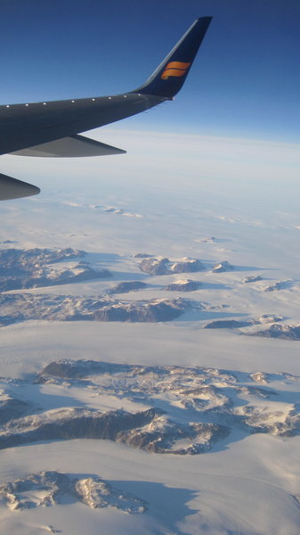 View of Greenland on the flight home