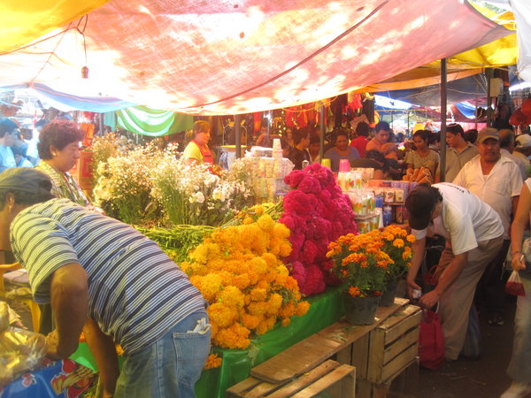 Flower sellers at the market