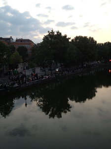 Last night in Paris- 10pm on the canal