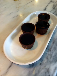 Cherry liqueur in chocolate cup