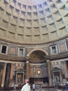 Taking in the Pantheon in Rome