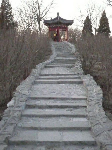 Escalier dans le parck de loisir de Pékin 